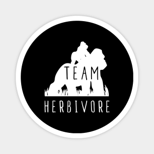 Team Herbivore Gorilla Vegan T-Shirt, Gift Tee For animal lover, Vegetarian Women and Men Magnet